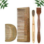 1 Neem Beard & 1 Shampu Comb 1 Kids bamboo toothbrush1 Neem tongue Cleaner