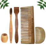 1 Neem Beard & 1 Shampu Comb 1 Neem kids toothbrush1 Neem tongue Cleaner1 Bamboo brush stand