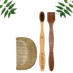1 Neem Beard Comb 1 Adult bamboo toothbrush1 Neem tongue Cleaner
