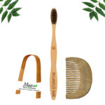 1 Neem Beard Comb 1 Adult bamboo toothbrush1 Bamboo tongue cleaner
