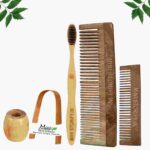 1 Neem Dressing & 1 Pocket Comb 1 Adult bamboo toothbrush1 Bamboo tongue cleaner1 Bamboo brush stand