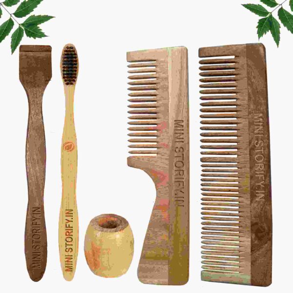 1.Neem.Dressing.&.1.Handle.Comb.1.Adult.bamboo.toothbrush1.Neem.tongue.Cleaner1.Bamboo.brush.stand
