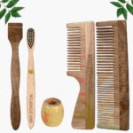 1 Neem Dressing & 1 Handle Comb 1 Kids bamboo toothbrush1 Neem tongue Cleaner1 Bamboo brush stand