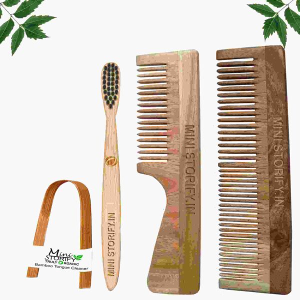 1.Neem.Dressing.&.1.Handle.Comb.1.Kids.bamboo.toothbrush1.Bamboo.tongue.cleaner