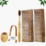 1 Neem Dressing & 1 Shampu Comb 1 Adult bamboo toothbrush1 Bamboo tongue cleaner1 Bamboo brush stand