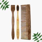 1 Neem Dressing Comb 1 Adult bamboo toothbrush1 Neem tongue Cleaner