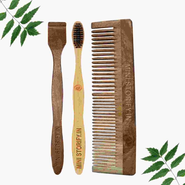 1.Neem.Dressing.Comb.1.Adult.bamboo.toothbrush1.Neem.tongue.Cleaner