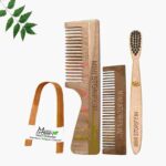 1 Neem Handle & 1 Pocket Comb 1 Kids bamboo toothbrush1 Bamboo tongue cleaner