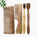 1 Neem Handle & 1 Shampu Comb 1 Adult bamboo toothbrush1 Neem tongue Cleaner