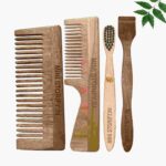 1 Neem Handle & 1 Shampu Comb 1 Kids bamboo toothbrush1 Neem tongue Cleaner