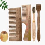 1 Neem Handle & 1 Shampu Comb 1 Kids bamboo toothbrush1 Neem tongue Cleaner1 Bamboo brush stand
