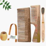 1 Neem Handle & 1 Shampu Comb 1 Kids bamboo toothbrush1 Bamboo tongue cleaner1 Bamboo brush stand