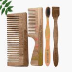 1 Neem Handle & 1 Shampu Comb 1 Neem adult toothbrush1 Neem tongue Cleaner