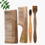 1 Neem Handle & 1 Shampu Comb 1 Neem kids toothbrush1 Neem tongue Cleaner