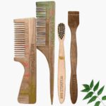 1 Neem Handle & 1 Tail Comb 1 Kids bamboo toothbrush1 Neem tongue Cleaner