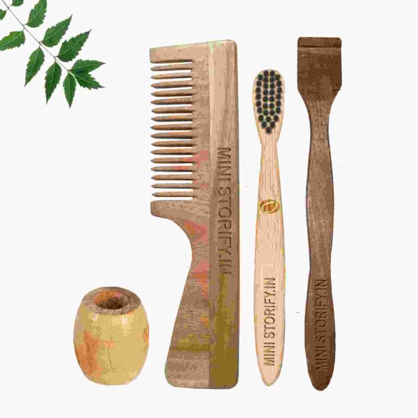 1.Neem.Handle.Comb.1.Kids.bamboo toothbrush1.Neem.tongue.Cleaner1.Bamboo.brush.stand
