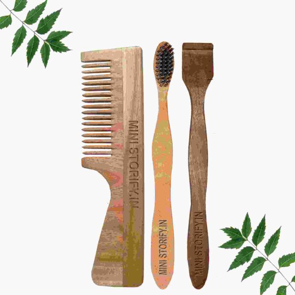 1.Neem.Handle Comb.1.Neem.adult.toothbrush1.Neem.tongue.Cleaner