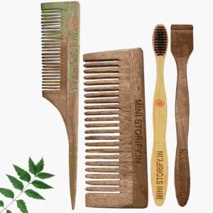 1 Neem Shampu & 1 Tail Comb 1 Adult bamboo toothbrush1 Neem tongue Cleaner