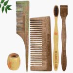 1 Neem Shampu & 1 Tail Comb 1 Adult bamboo toothbrush 1 Neem tongue Cleaner1 Bamboo brush stand
