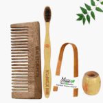 1 Neem Shampu Comb 1 Adult bamboo toothbrush 1 Bamboo tongue cleaner1 Bamboo brush stand