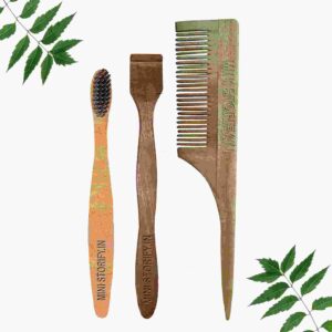 1 Neem Tail Comb 1 Neem kids toothbrush1 Neem tongue Cleaner