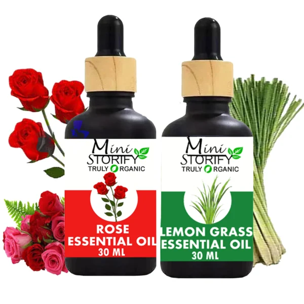 Essential Oil of Rose and Lemongrass