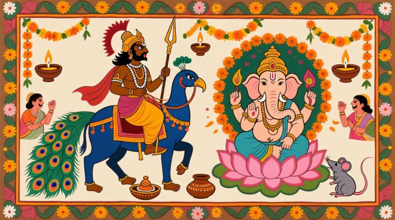 Kartikeya vs. Lord Ganesha