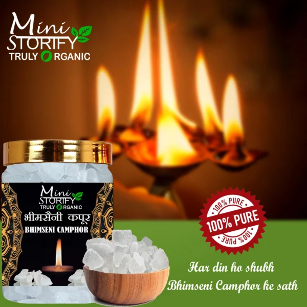 Bhimseni Camphor 200g jar- pack 1 - Image 4